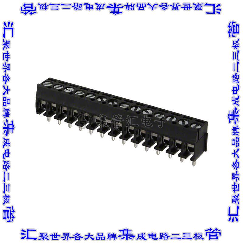 OSTTE140104 线对板连接器14POS接线端子3.5mm通孔水平带板