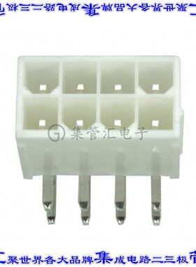 64900829522 针座连接器8POS接头2排4.2mm公形插针通孔直角锡