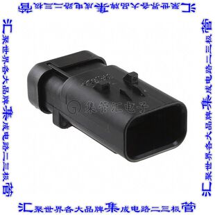 776430-2 矩形连接器外壳3POS插座4.5mm公形引脚黑色自由悬挂