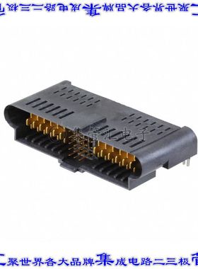 1-1926720-6 背板连接器27POS接头公引脚2mm板边缘通孔直角黑色