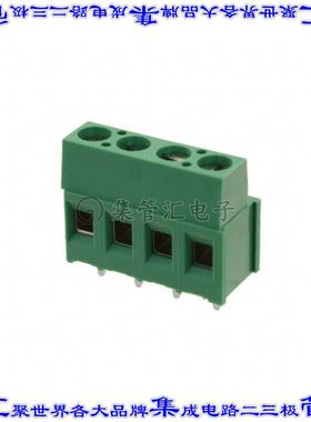 282841-4 线对板连接器4POS接线端子5.08mm通孔水平带板