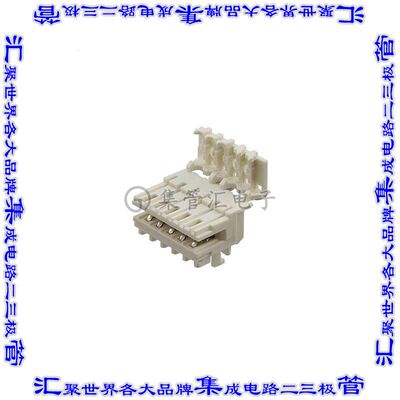 3-1534796-5 矩形连接器5POS插座2.5mm母插口天然色IDC锡自由悬挂