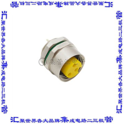 PXMBNI78FPF03APCPG135 圆形连接器3POS插座母插口焊接镀金面板安