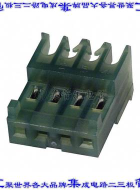 3-644565-4 矩形连接器4POS插座2.54mm母插口绿色IDC锡自由悬挂直