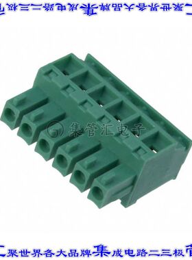 TS06315A0000G 端子块连接器6POS插头母插口3.81mm绿色自由悬挂
