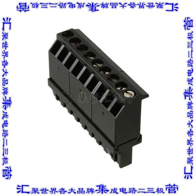 ELFF09230 端子块连接器9POS插头母插口5.08mm黑色自由悬挂