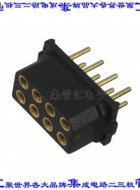 M80-8870805 针座连接器8POS插座2排2mm母形插口通孔直针镀金
