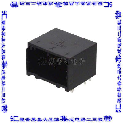 1-1827876-6 针座连接器12POS接头2排2.5mm公形插针通孔直角镀金