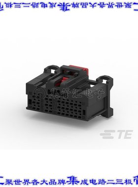 2309644-1 矩形连接器外壳30POS插座3排2mm母形插口黑色自由悬挂