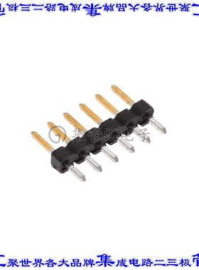 2355177-6 针座连接器6POS分离式2mm公形插针通孔直针镀金