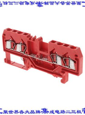280-830 端子块连接器4POS馈通式5.0mm红色12-28AWG