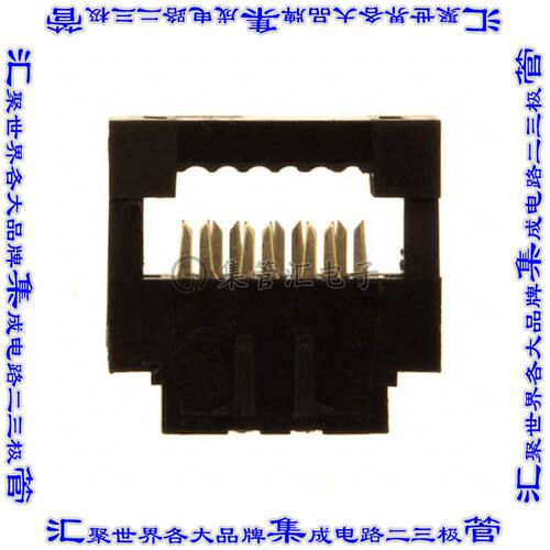 89361-706LF 矩形连接器6POS插座2排2mm母插口黑色IDC镀金自由悬