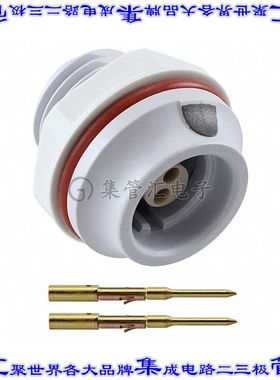 JMXHH1G02FCUDSU 圆形连接器2POS插座母插口压接镀金面板安装