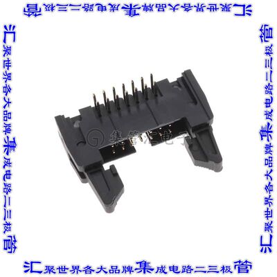 MHR-14-HUAS 针座连接器14POS接头2排2.54mm公形插针通孔直角镀金