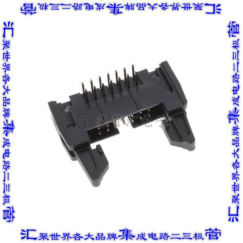 MHR-14-HUAS 针座连接器14POS接头2排2.54mm公形插针通孔直角镀金