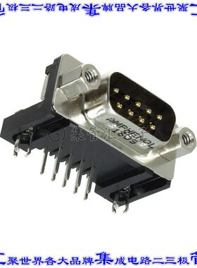 L717SDE09PA4CH4RC309 连接器9POS插头公引脚2排D-Sub通孔直角