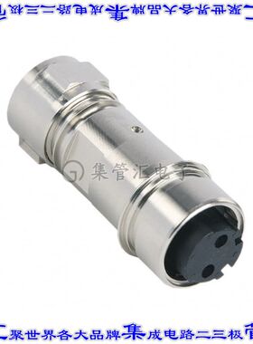 PXM6011/02S/ST/0507 圆形连接器2(电源)插头母插口螺钉镍自由悬