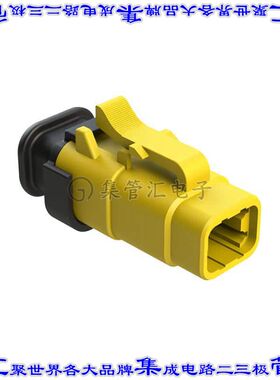 ATM06-4S-SR01YL 矩形连接器外壳4POS插头2排母形插口黄色自由悬