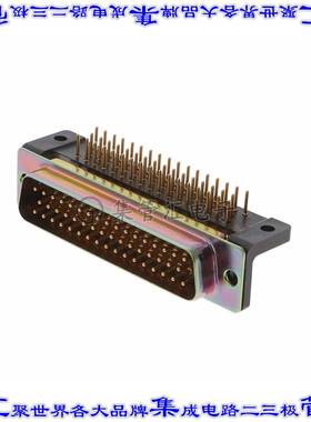 DDMM-50P-S 连接器50POS插头公引脚3排D-Sub面板安装通孔直角