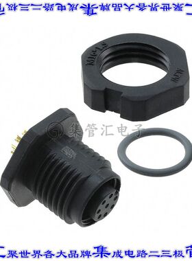 MSAP-08PFFS-SF8002 圆形连接器8POS插座母插口焊杯镀金面板安装