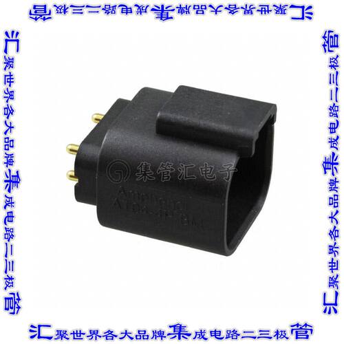 AT04-4P-BM01 针座连接器4POS插座2排公形插针通孔直针镀金