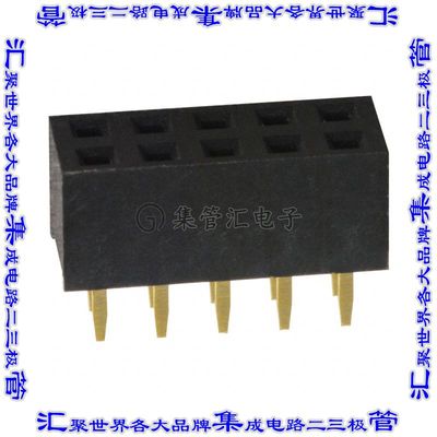NPPN052AFCN-RC 针座连接器10POS插座2排2mm母形插口通孔直针镀金