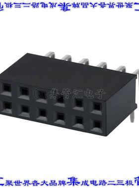 PPTC062LJBN-RC 针座连接器12POS插座2排2.54mm母形插口通孔直角