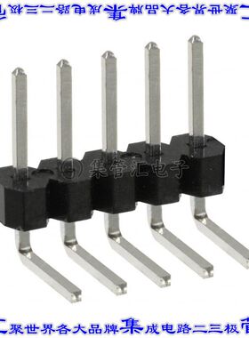 PEC05SBBN 针座连接器5POS分离式2.54mm公形插针通孔直角锡