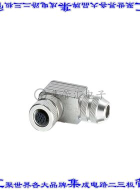 1404413 圆形连接器12POS插座母插口焊杯镀金自由悬挂直角