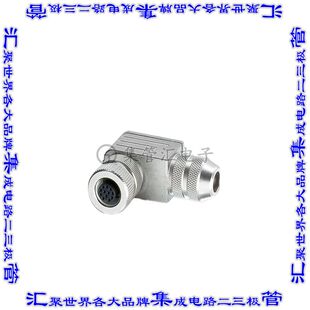 1404413 圆形连接器12POS插座母插口焊杯镀金自由悬挂直角