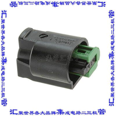 1-967644-1 矩形连接器外壳2POS插座4mm母形插口黑色自由悬挂