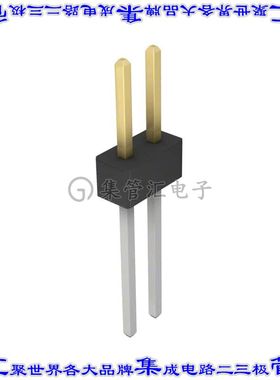 PBC01DADN 针座连接器2POS分离式2排公形插针通孔直针镀金