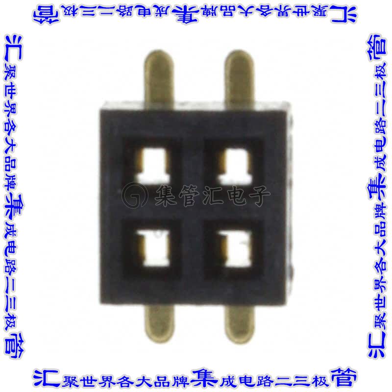 LPPB022NFSS-RC 针座连接器4POS插座2排1.27mm母形插口表贴SMD镀