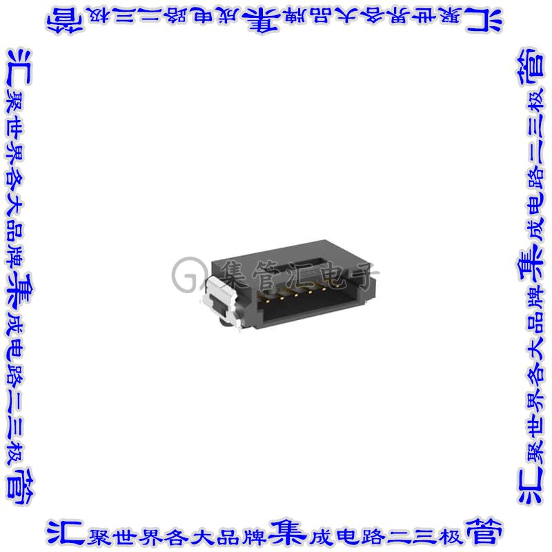 474810-E 针座连接器6POS接头1.27mm公形插针表贴SMD镀金