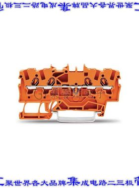2001-1402 端子块连接器4POS馈通式4.2mm橙色14-22AWG