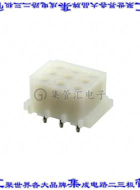 350642-1 针座连接器9POS插座3排6.1mm母形插口通孔直针锡
