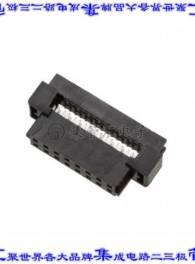 875681663 0875681663矩形连接器16POS插座2排2mm母插口黑色IDC镀