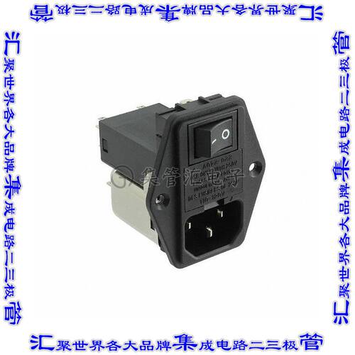 06SB3M 电源接入连接器3POS插座公插片模块IEC320-C14面板安装法