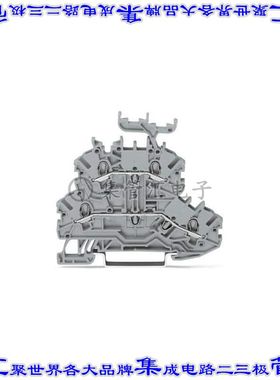 2000-2231 端子块连接器4POS馈通式2排3.5mm灰色16-24AWG