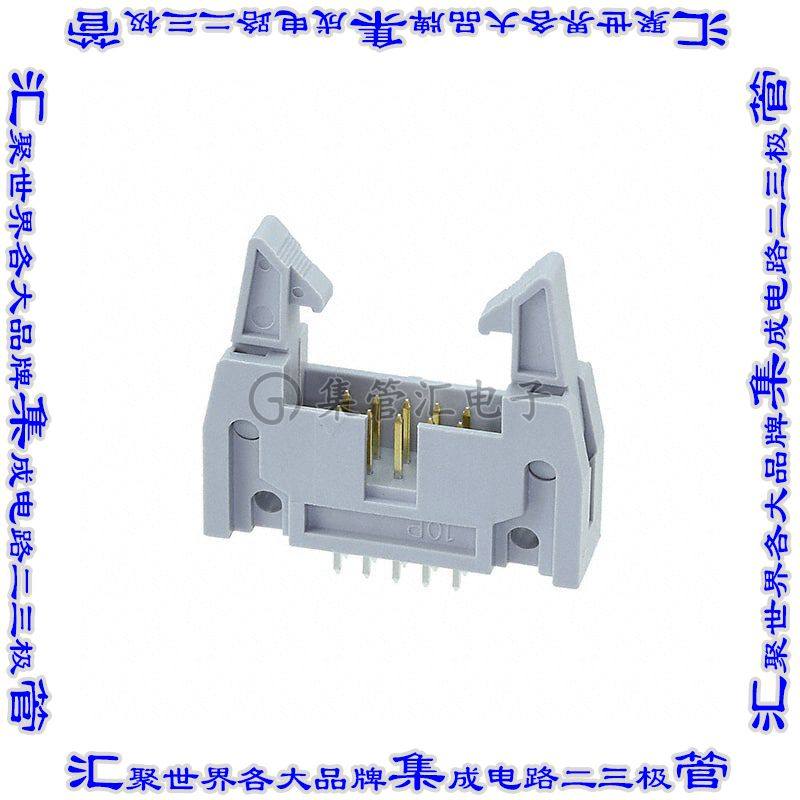 AWH 10G-0232-T 针座连接器10POS接头2排2.54mm公形插针通孔直针