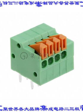 1-2834016-4 线对板连接器4POS接线端子2.54mm通孔水平带板