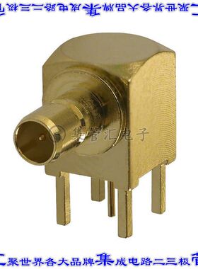 142146-75 同轴连接器SMB插孔公引脚焊接75欧姆通孔直角