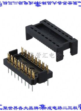 5746613-3 连接器16POS带状电缆DIP针座2排1.27mm通孔IDC黑色