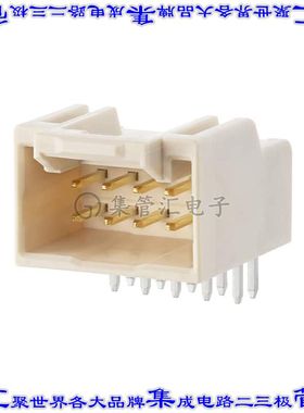 2086592840 针座连接器28POS插头2排2mm公形插针通孔直角镀金
