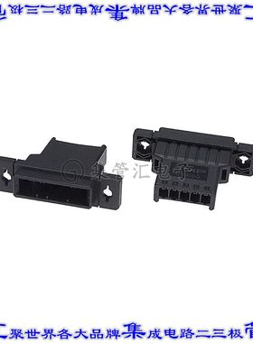 1-178802-5 矩形连接器外壳5POS插头3.81mm公形引脚黑色面板安装