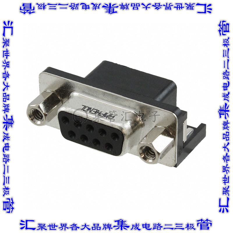 6E17C009SAJ220 连接器9POS插座母插口2排D-Sub通孔直角