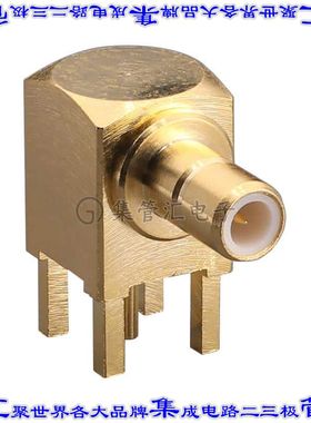 CONSMB002-G 同轴连接器SMB插孔公引脚焊接50欧姆通孔直角