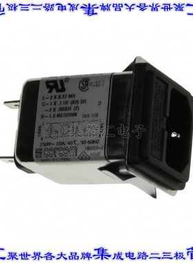 1609117-7 电源接入连接器3POS插座公插片模块IEC320-C14面板安装