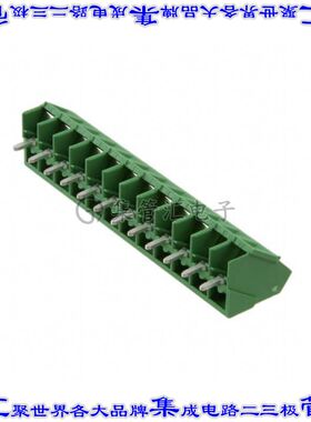 1-282847-2 线对板连接器12POS接线端子5.08mm通孔35角度带板