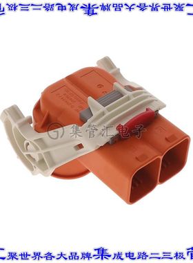 1-2141154-2 矩形连接器外壳2POS插座23mm母形插口橙色自由悬挂